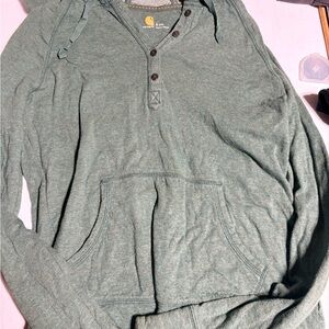 Carhartt Heathered Green Hooded Pullover